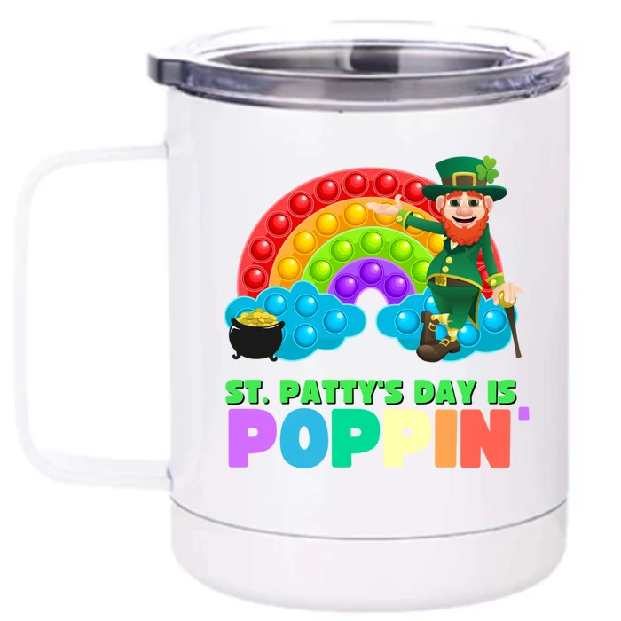 St Patricks Day Pop It Fidget Toy Leprechaun Gift Front & Back 12oz Stainless Steel Tumbler Cup