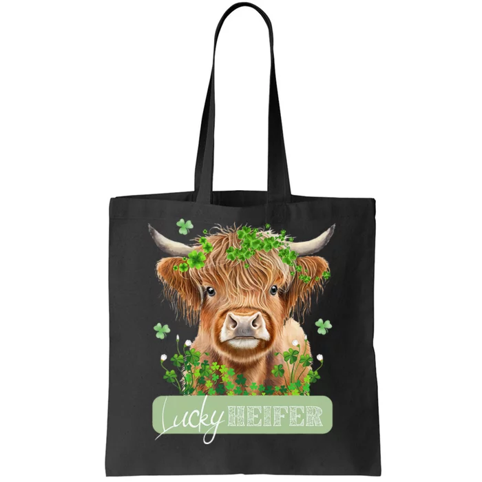 St. Patrick’s Day Highland Cow Funny Highland Heifer Tote Bag