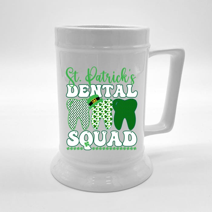 St Patrick's Dental Squad Leopard Tooth For Dentists Gift Front & Back Beer Stein