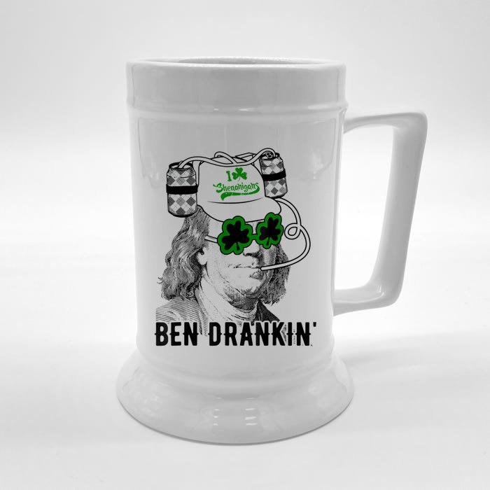 St Patricks Day, Ben Drankin, Funny St Patricks Day, St Patricks Day Drinking Front & Back Beer Stein