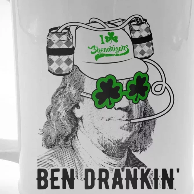 St Patricks Day, Ben Drankin, Funny St Patricks Day, St Patricks Day Drinking Front & Back Beer Stein