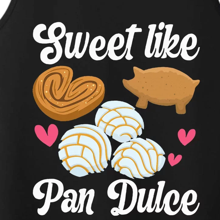 Sweet Pan Dulce Conchas Latina Mexican Mujer Concha Pastry Performance Tank