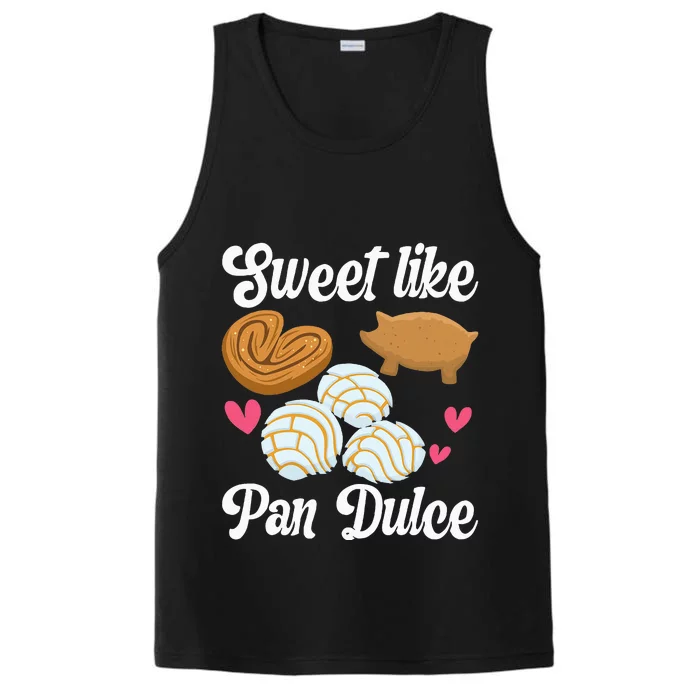 Sweet Pan Dulce Conchas Latina Mexican Mujer Concha Pastry Performance Tank