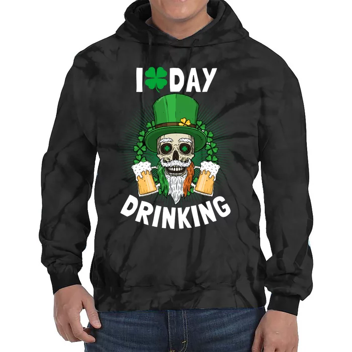 St Patricks Day I Love Day Drinking Funny Gifts Beer Lover Tie Dye Hoodie