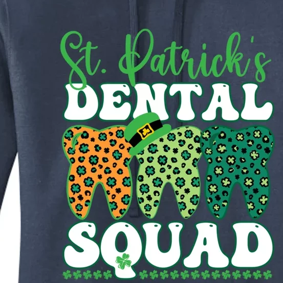 St Patrick's Dental Squad Leopard Tooth For Dentists Gift Women's Pullover Hoodie