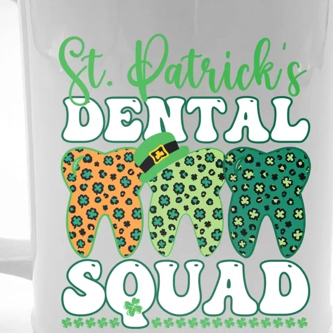 St Patrick's Dental Squad Leopard Tooth For Dentists Gift Front & Back Beer Stein