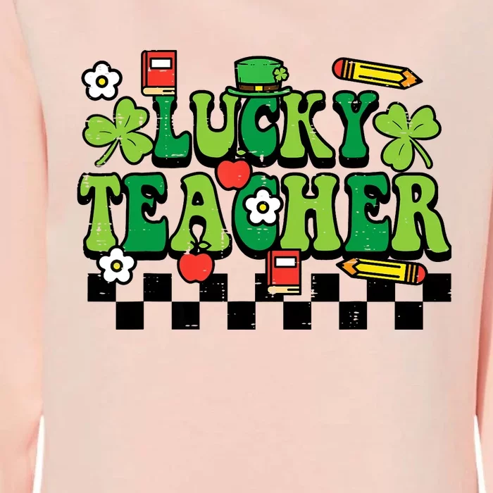 St Patricks Day Lucky Teacher Saint Paddys Groovy Wo Womens California Wash Sweatshirt