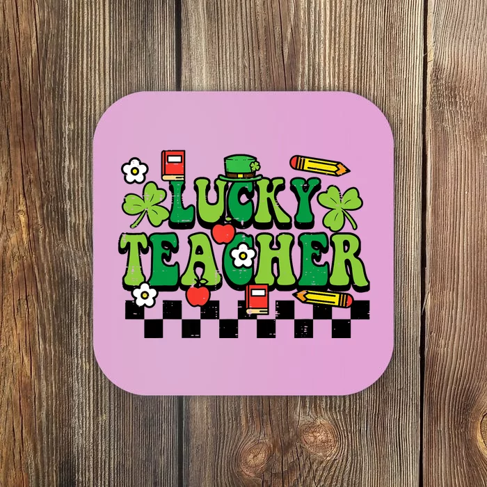 St Patricks Day Lucky Teacher Saint Paddys Groovy Wo Coaster