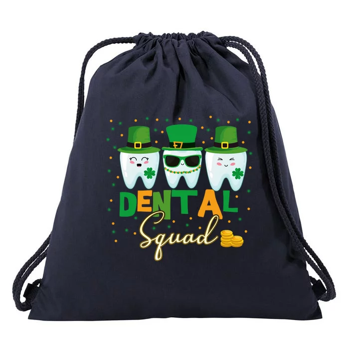 St Patrick's Day Dental Squad Dentist Gift Drawstring Bag