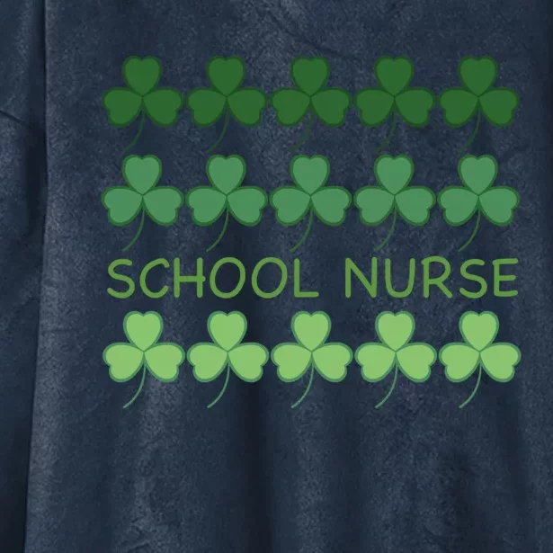 St Patricks Day School Nurse Cool Gift Hooded Wearable Blanket