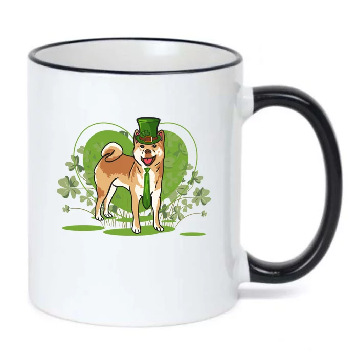 St Patricks Day Clover Dog Lover Shiba Inu Shamrock Cool Gift Black Color Changing Mug