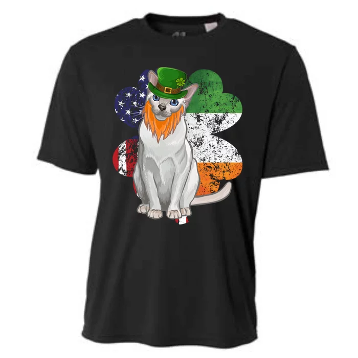 St Patricks Day Irish American Flag Tonkinese Cat Gift Cooling Performance Crew T-Shirt