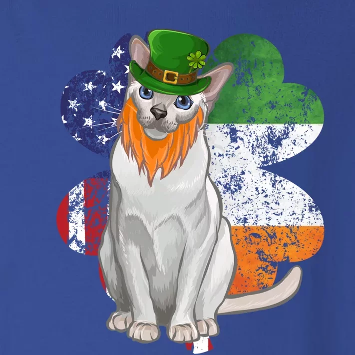 St Patricks Day Irish American Flag Tonkinese Cat Gift Toddler Long Sleeve Shirt