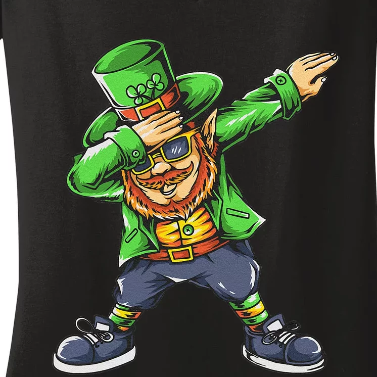 St Patricks Day Dabbing Leprechaun Dab Women's V-Neck T-Shirt