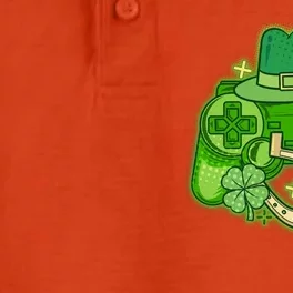 St Patricks Day Lucky Video Game Controller Dry Zone Grid Performance Polo