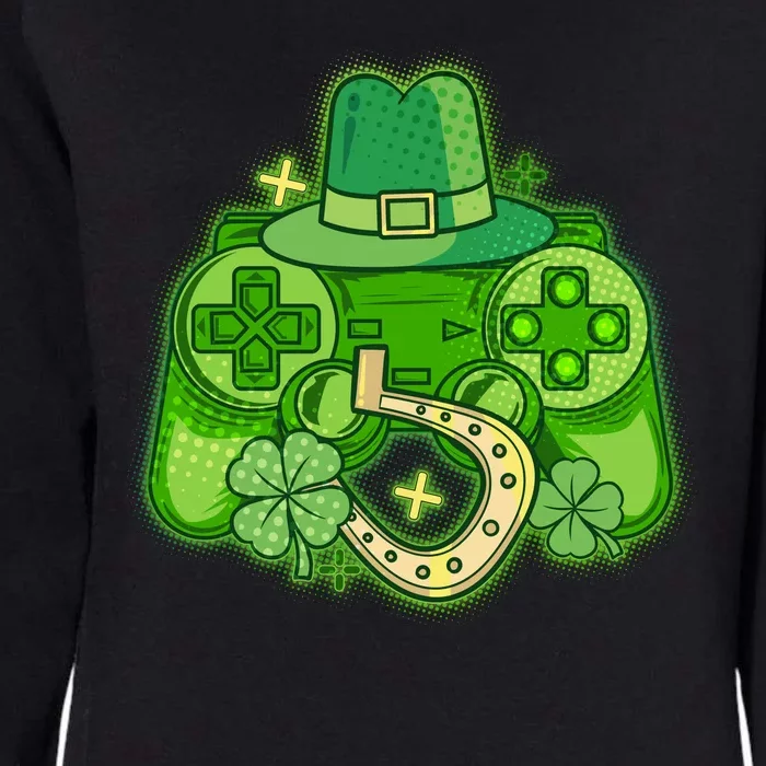 St Patricks Day Lucky Video Game Controller Womens California Wash Sweatshirt