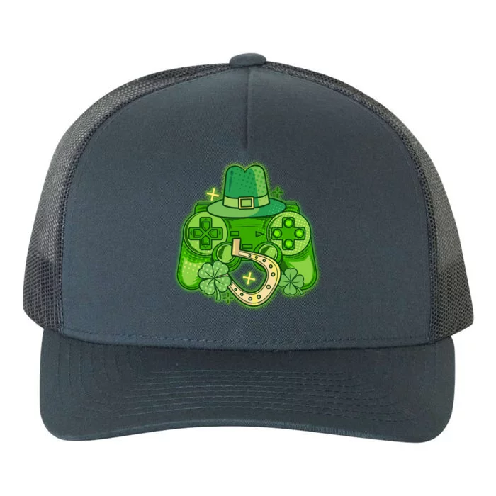 St Patricks Day Lucky Video Game Controller Yupoong Adult 5-Panel Trucker Hat