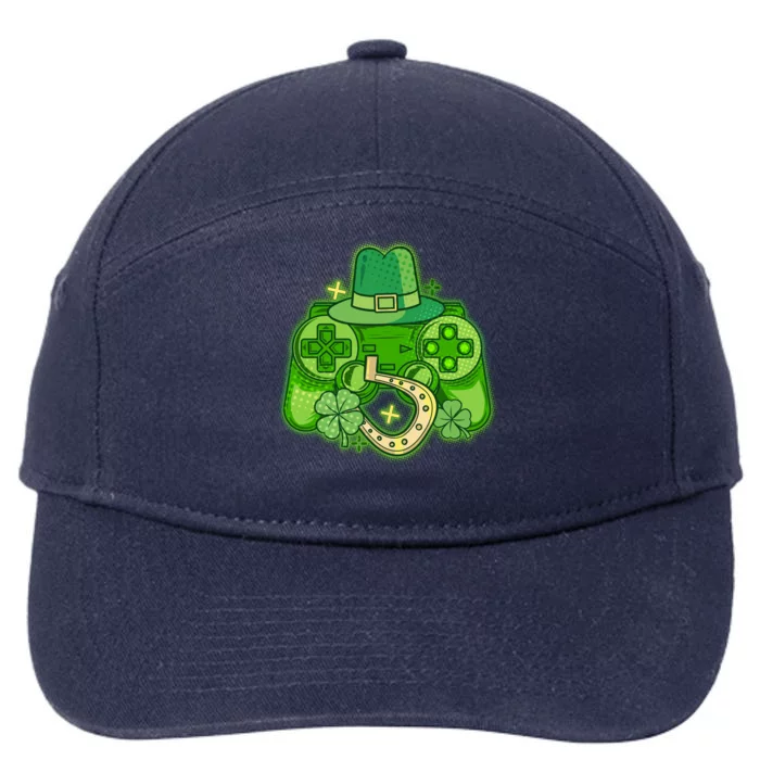 St Patricks Day Lucky Video Game Controller 7-Panel Snapback Hat