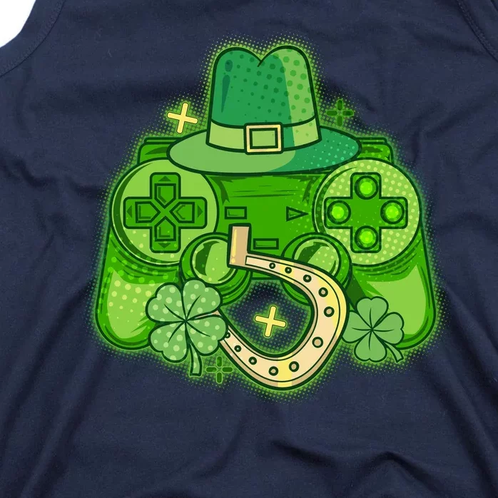 St Patricks Day Lucky Video Game Controller Tank Top