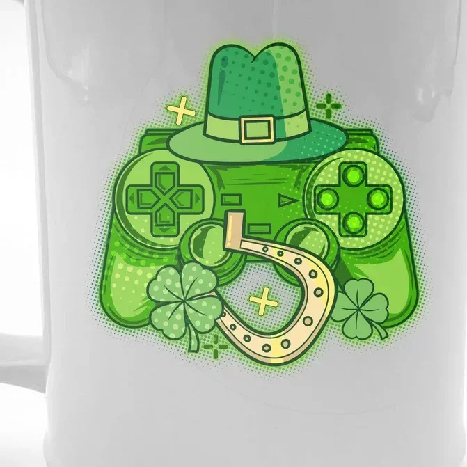 St Patricks Day Lucky Video Game Controller Front & Back Beer Stein