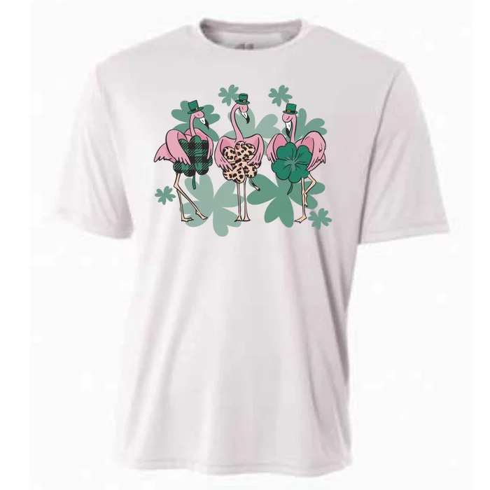 St Patrick's Day Flamingo Cooling Performance Crew T-Shirt