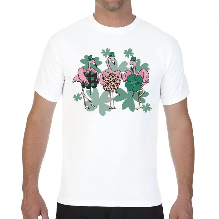 St Patrick's Day Flamingo Comfort Colors T-Shirt