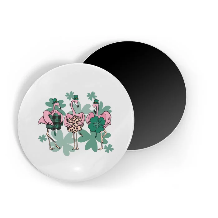 St Patrick's Day Flamingo Magnet