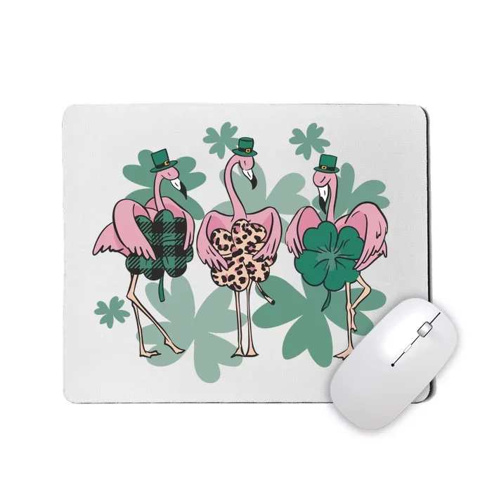 St Patrick's Day Flamingo Mousepad