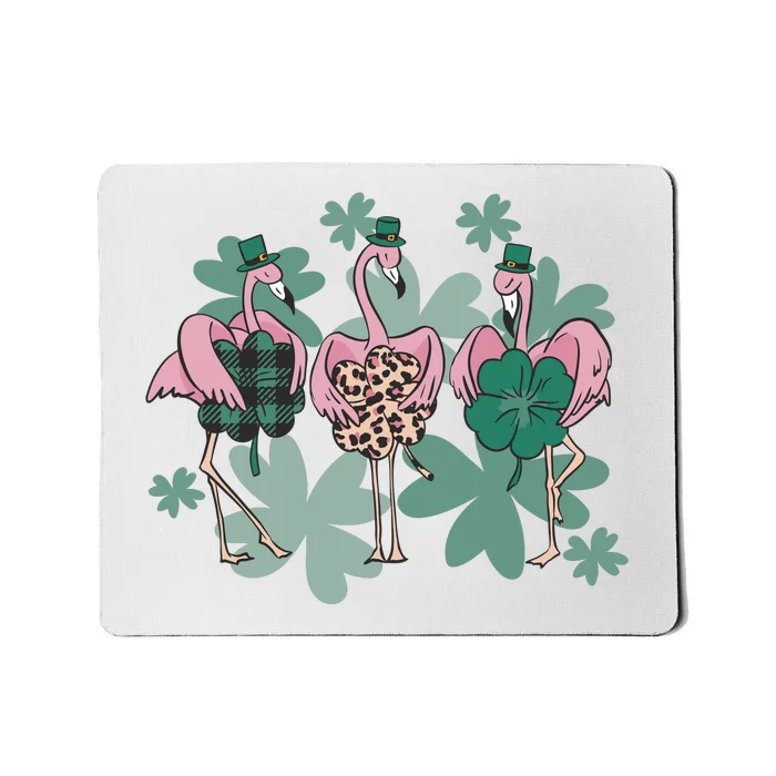 St Patrick's Day Flamingo Mousepad