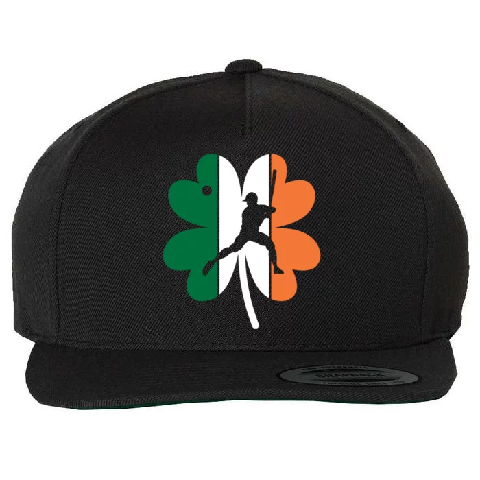 St Patrick's Day Ireland Flag Clover Baseball Player Sports Meaningful Gift Wool Snapback Cap