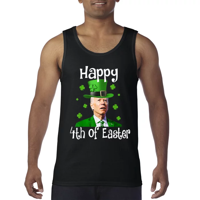 St Patricks Day Funny Happy 4th Of Easter Anti Joe Biden Tank Top