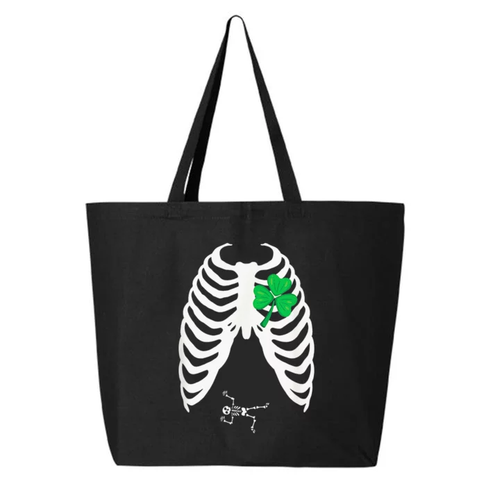 St Patricks Day Pregnancy Announcement Irish Baby Skeleton 25L Jumbo Tote