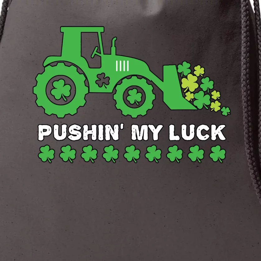 St Patricks Day Pushing My Luck Monster Truck Drawstring Bag