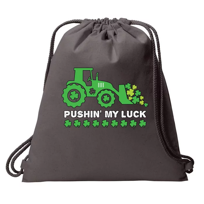 St Patricks Day Pushing My Luck Monster Truck Drawstring Bag