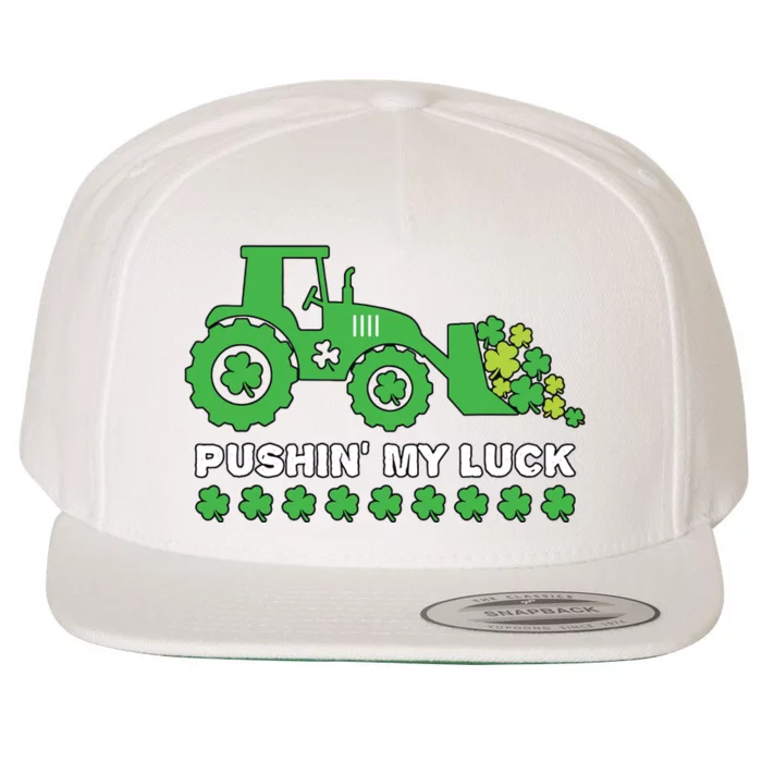 St Patricks Day Pushing My Luck Monster Truck Wool Snapback Cap