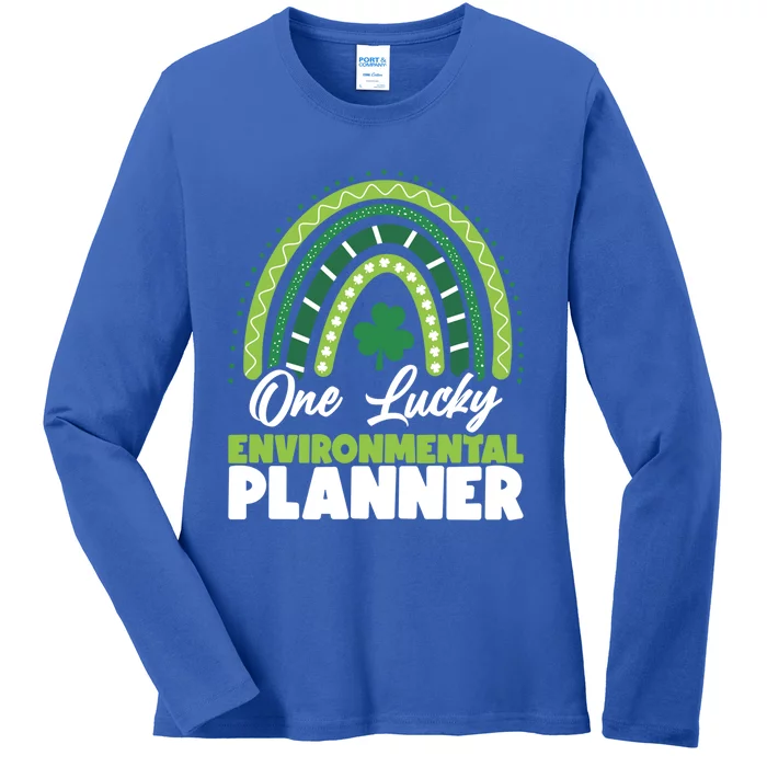 St Patricks Day One Lucky Environtal Planner Gift Ladies Long Sleeve Shirt