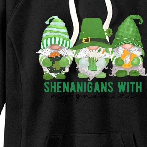 St Patrick's Day Sheninigans With My Gnomies Cute Treding Gift Idea Women's Fleece Hoodie