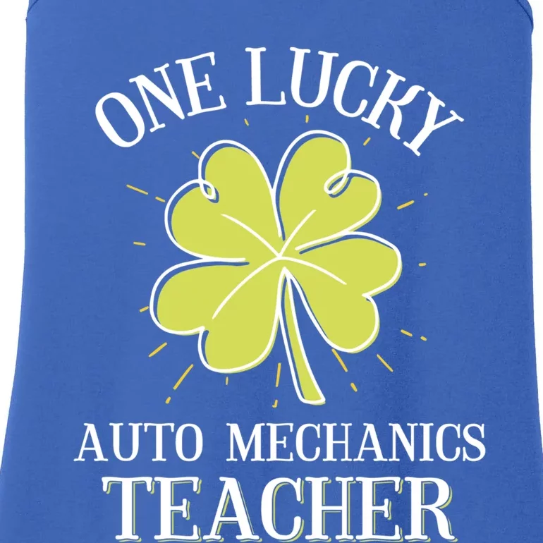 St Patricks Day Gift Lucky Auto Mechanics Coach Gift Ladies Essential Tank