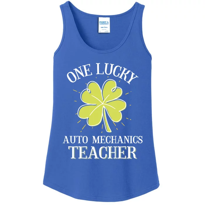 St Patricks Day Gift Lucky Auto Mechanics Coach Gift Ladies Essential Tank