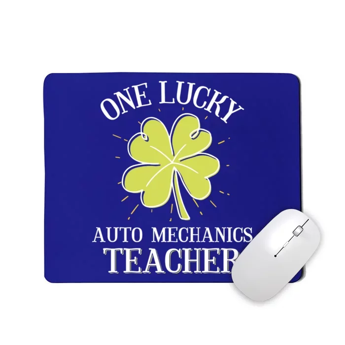 St Patricks Day Gift Lucky Auto Mechanics Coach Gift Mousepad