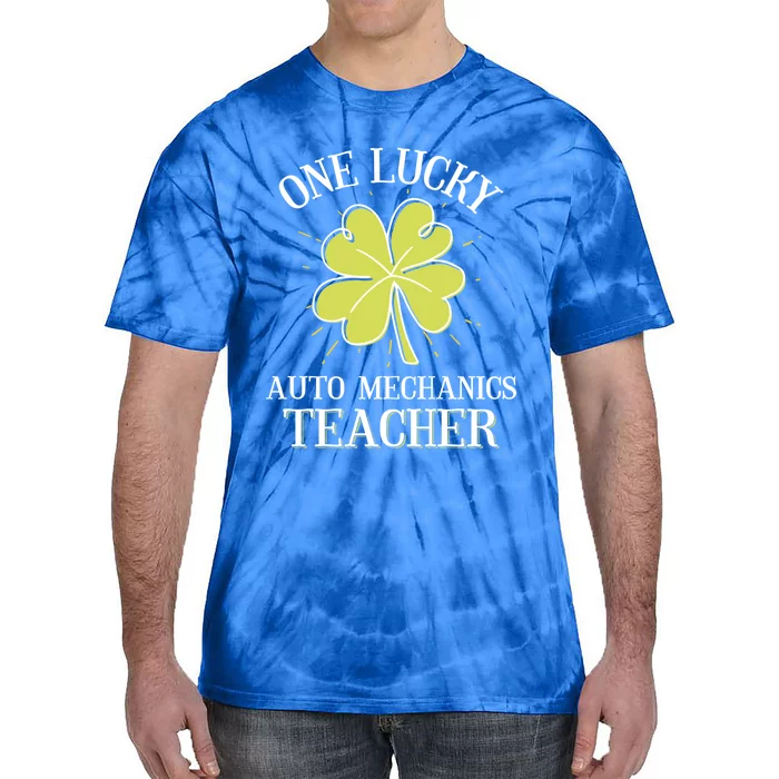 St Patricks Day Gift Lucky Auto Mechanics Coach Gift Tie-Dye T-Shirt