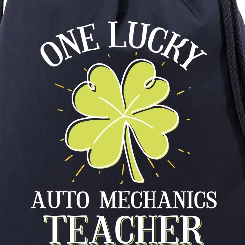 St Patricks Day Gift Lucky Auto Mechanics Coach Gift Drawstring Bag