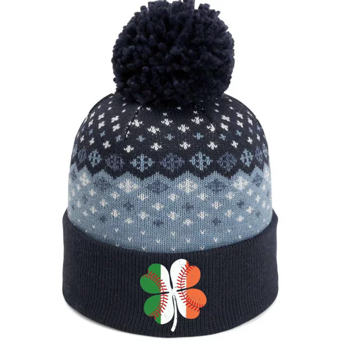 St Patricks Day Shamrock Baseball Gift The Baniff Cuffed Pom Beanie