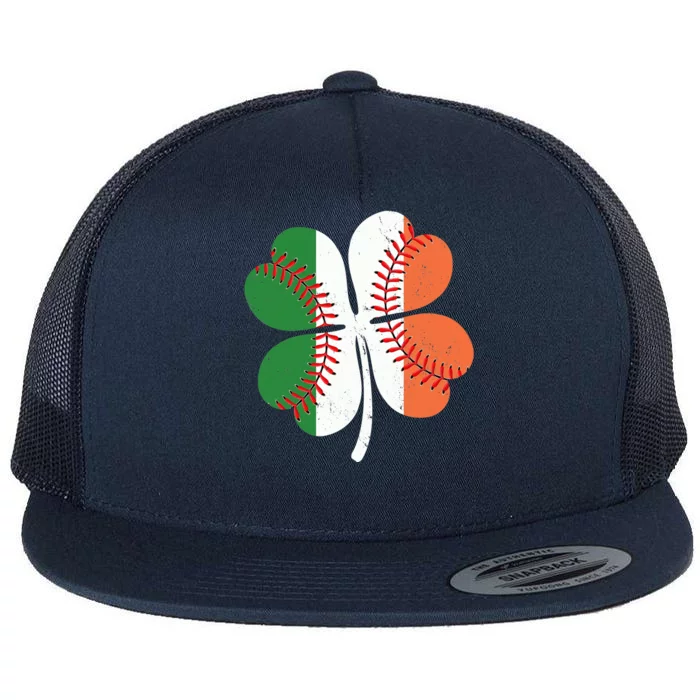 St Patricks Day Shamrock Baseball Gift Flat Bill Trucker Hat