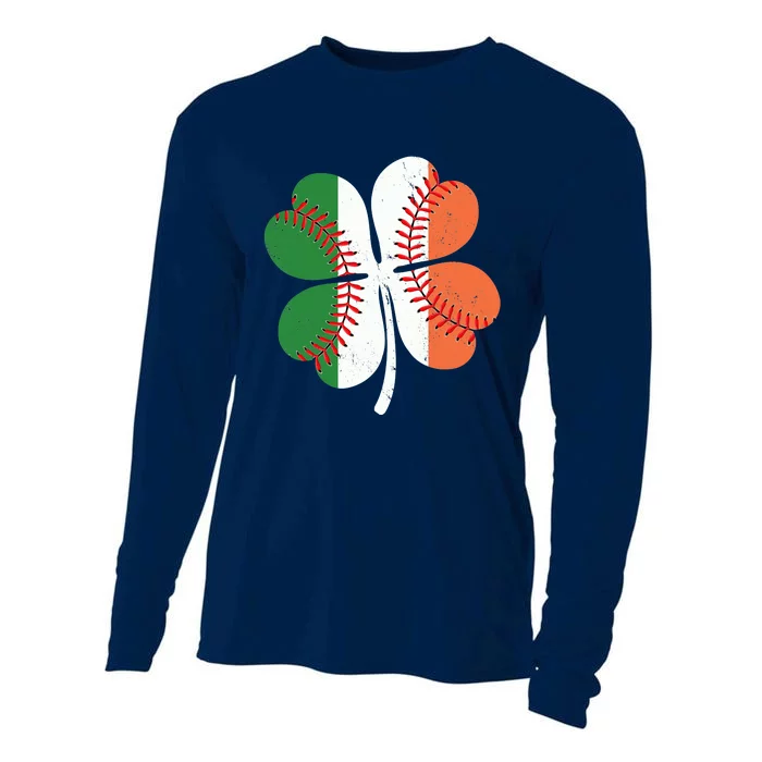 St Patricks Day Shamrock Baseball Gift Cooling Performance Long Sleeve Crew