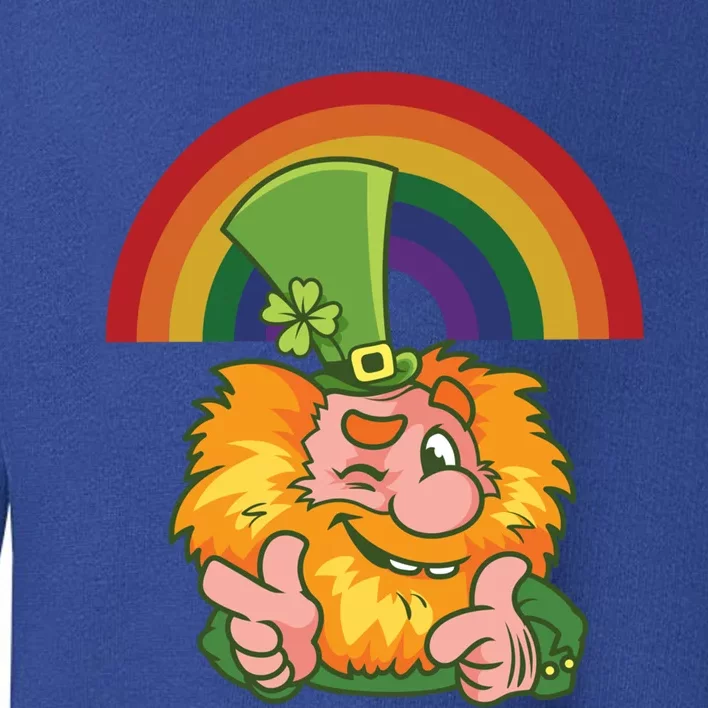 Saint Patrick's Day Rainbow Leprechaun Cool Gift Toddler Sweatshirt