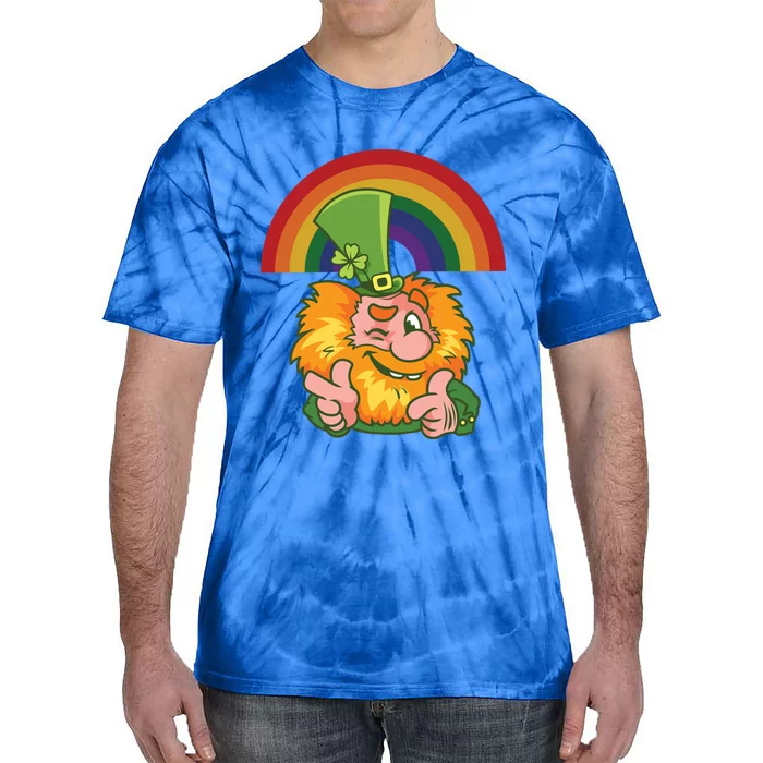 Saint Patrick's Day Rainbow Leprechaun Cool Gift Tie-Dye T-Shirt