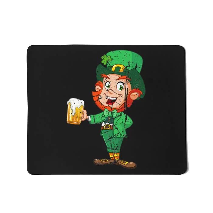 St. Patricks Day Leprechaun With Beer Design Women Mousepad