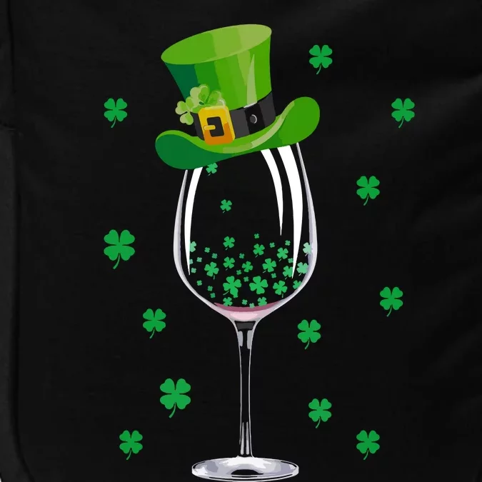 St Patricks Day Wine Irish Shamrock Wine Lovers Impact Tech Backpack