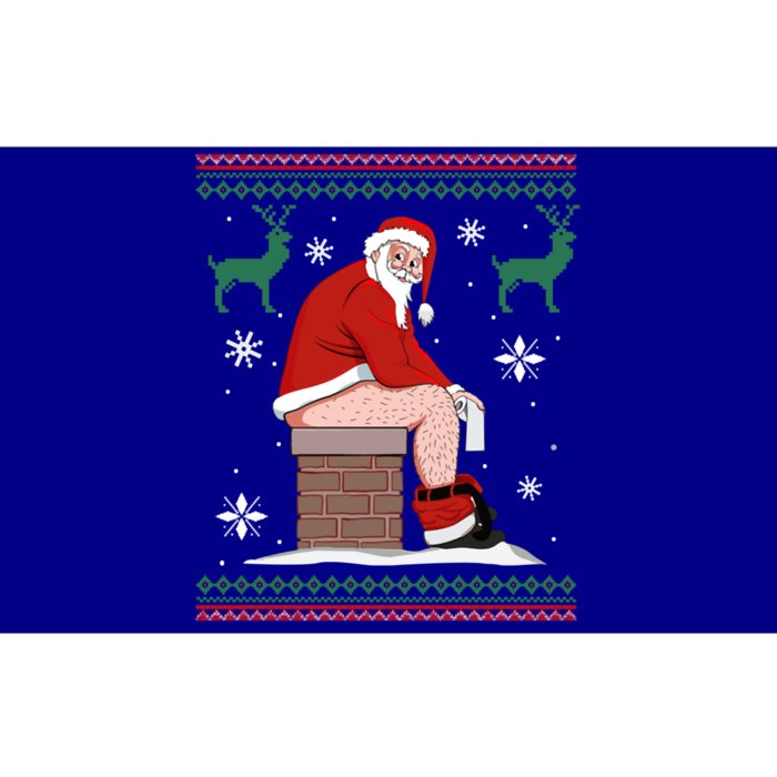 Santa Pooping Down The Chimney Ugly Christmas Sweater Meaningful Gift Bumper Sticker